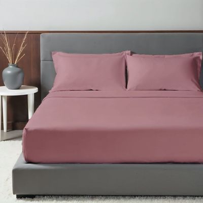 Kids 120x200 Solid Fitted Sheet-Dark Pink