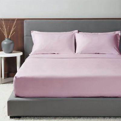 Kids 120x200 Solid Fitted Sheet-Lt.Pink