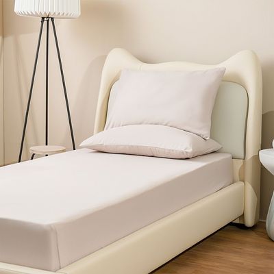 Kids 120x200 Solid Fitted Sheet-Beige