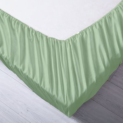 Kids 120x200 Solid Fitted Sheet-Lt.Green