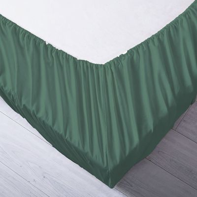 Kids 120x200 Solid Fitted Sheet-Dk.Green