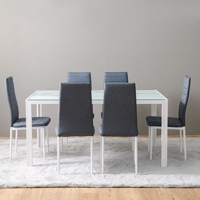 Rhian 1+6 Dining Set - 2 Years Warranty