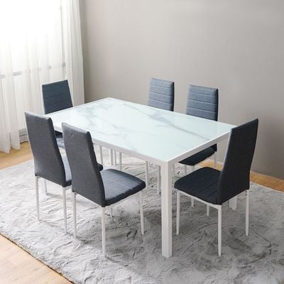 Rhian 1+6 Dining Set - 2 Years Warranty