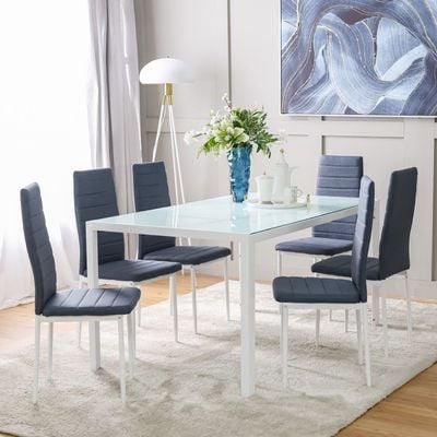 Rhian 1+6 Dining Set - 2 Years Warranty