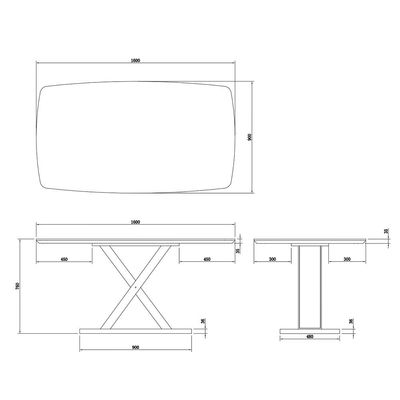 Weller 6-Seater Dining Set - Oak/Black - With 2-Year Warranty