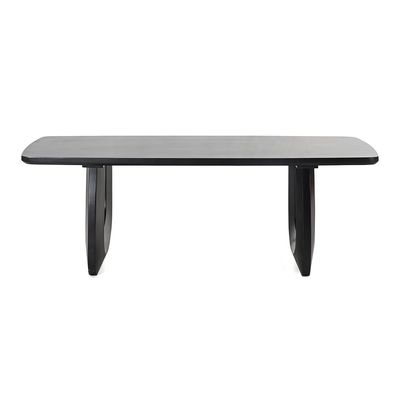 Leeds 1+8 Wooden Dining Set - Black/Beige