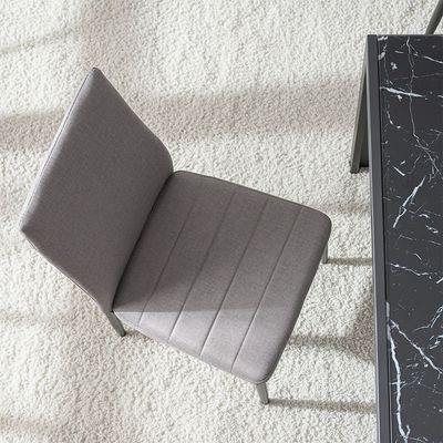 Sicilia 1+6 Tempered Glass Dining Set - Black/Grey