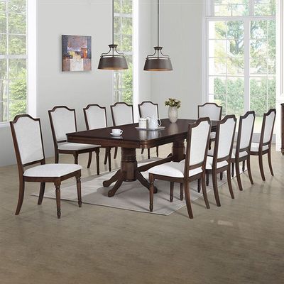 Mildura 1+10-Seater Dining Set - Brown/Beige - With 2-Year Warranty