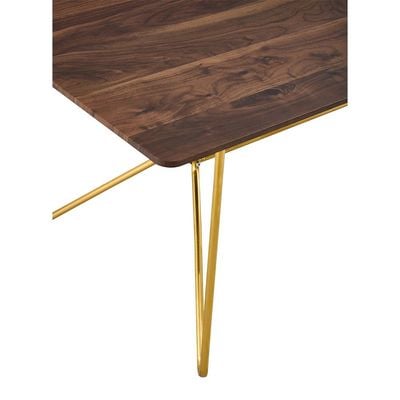 Cenadrin 6 Seater Dining Table - Walnut / Gold