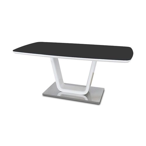 Salvador 6 Seater Dining Table - Black / White