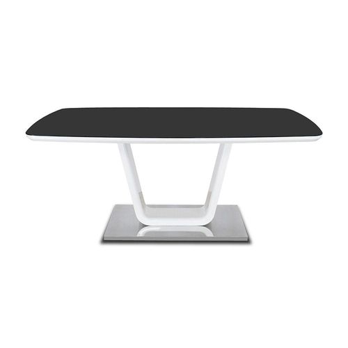 Salvador 6 Seater Dining Table - Black / White