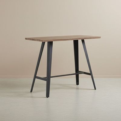 Gideon 4 Seater Counter Height Dining Table - Natural Oak / Brown