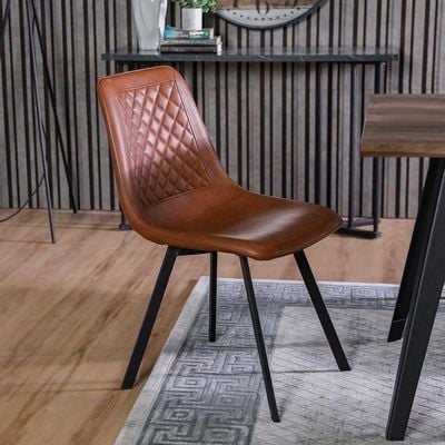 Gideon 6 Seater Dining Set  W/ Gideon Dining Chair - Natural Oak/Brown