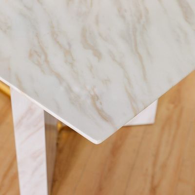 Flamingo Dining Set-Grey Marble / Brown