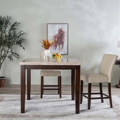 Brody 4 Seater Counter Height Dining Table - Beige