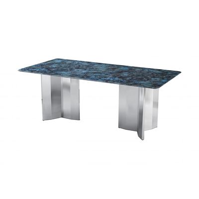 Reyna 8-Seater Sintered Stone Dining Table - Grey/Blue - With 2-Year Warranty