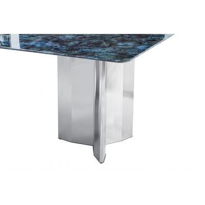 Reyna 8-Seater Sintered Stone Dining Table - Grey/Blue - With 2-Year Warranty