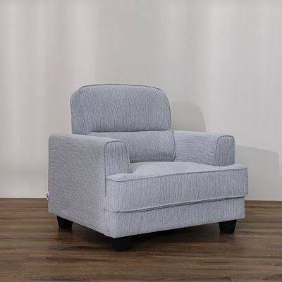 Winterfell 1-Seater Fabric Sofa - Grey - With 2-Year Warranty