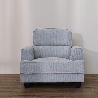 وينترفيل - أريكة قماشية بمقعد واحد - رمادي - مع ضمان لمدة عامين