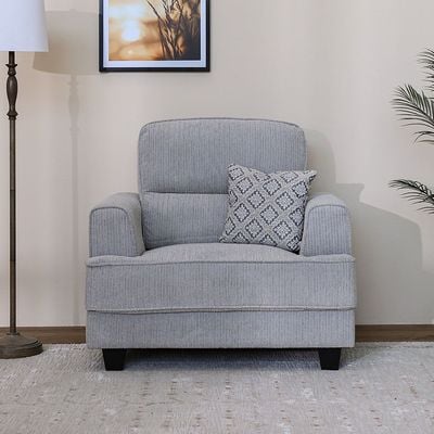 وينترفيل - أريكة قماشية بمقعد واحد - رمادي - مع ضمان لمدة عامين