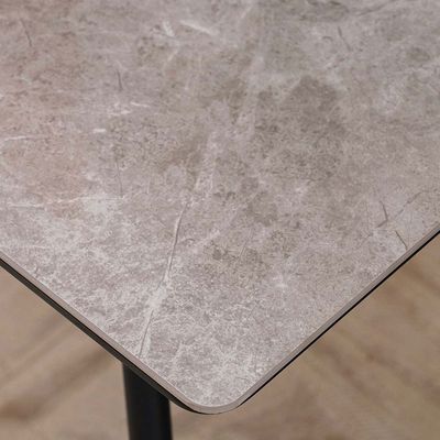 Hamlin 4 Seater Ceramic Dining Table-Grey/Black