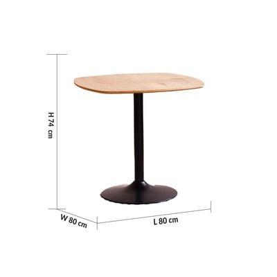 Tago 2-Seater Dining Table - Brown/Black - With 2-Year Warranty