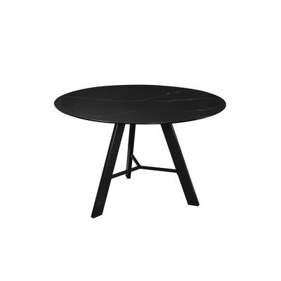 Cintra 6 Seater Round Dining Table - Black