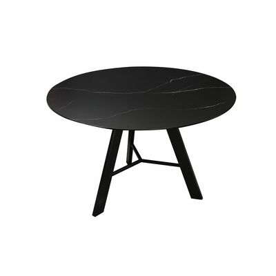 Cintra 6 Seater Round Dining Table - Black