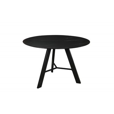Cintra 4 Seater Round Dining Table - Black
