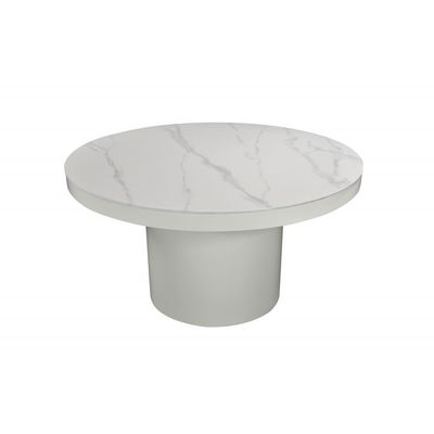 Paladin 6 Seater Round Dining Table - White