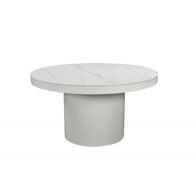 Paladin 6 Seater Round Dining Table - White