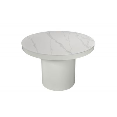 Paladin 4 Seater Round Dining Table - White