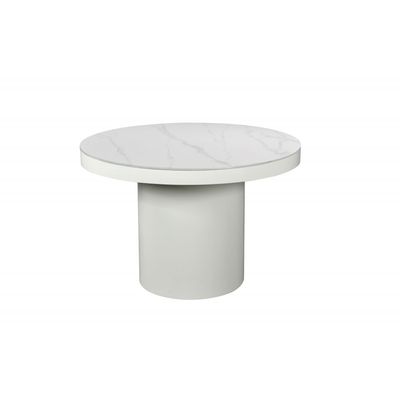 Paladin 4 Seater Round Dining Table - White