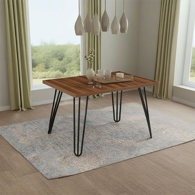 Bolton 4 Seater Dining Table - Brown / Black