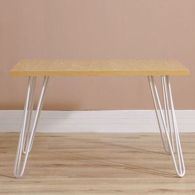 Rizza 4-Seater Dining Table - Light Oak/White