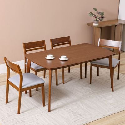 Mervil 1+6-Seater Dining Set - Style Oak/Grey - With 2-Year Warranty