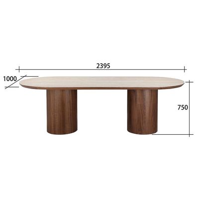 Austria 1 + 8 Dining Set - Natural Walnut