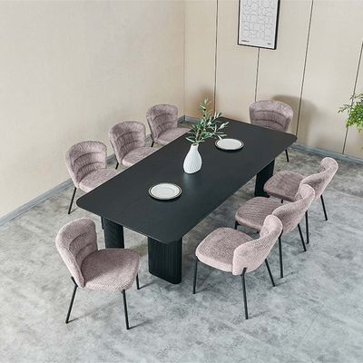 Tierra 1+8 Dining Set - Black / Grey