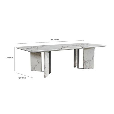 Lenwort 1+8 Dining Set - White / Grey