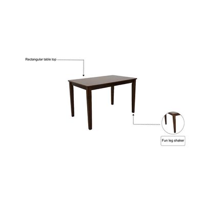 Raytown  1 + 4  Solidwood Dining set- Walnut / Brown