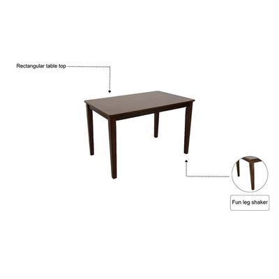 Raytown  1 + 6  Solidwood Dining set- Walnut / Brown