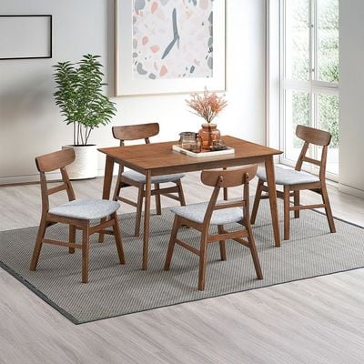 Balfour 1+4 Dining Set-Walnut