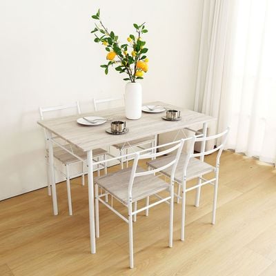 Viva 1 + 4 Dining Set - Light Grey Oak