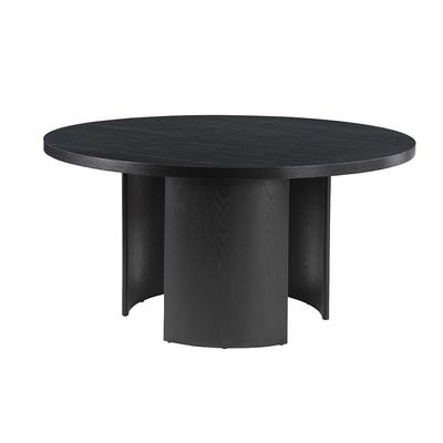 Walder 1 + 6 Round Dining Set - Black / Grey