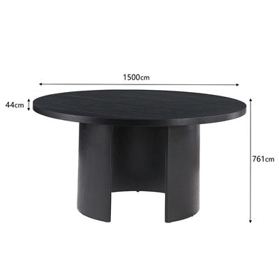 Walder 1 + 6 Round Dining Set - Black / Grey