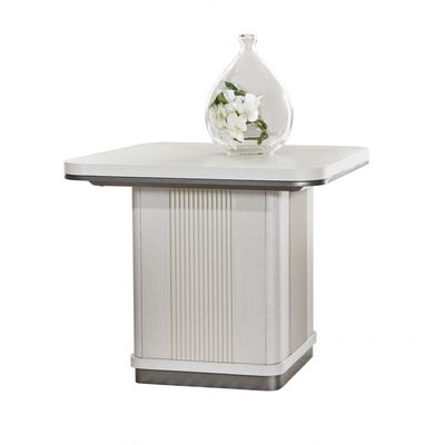 Aries End Table - L. Beige Oak veneer