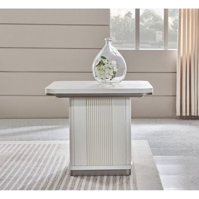 Aries End Table - L. Beige Oak veneer
