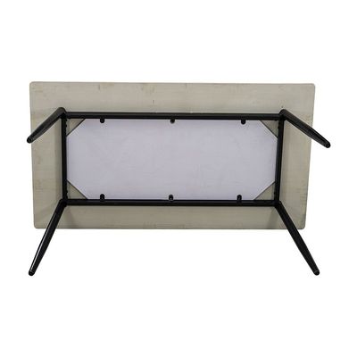 Elmont 6 seater Dining table Ceramic-White/Black