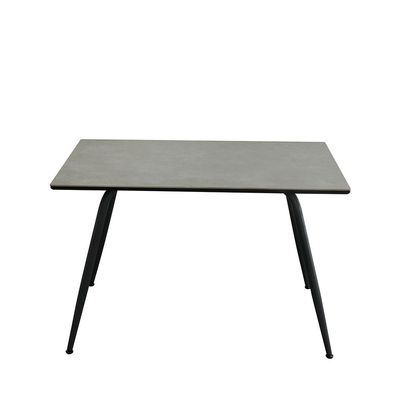 Rowlin 4 Seater Sintered Stone Dining Table-Grey/Black