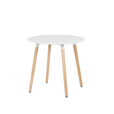 Stork 2 Seater Round Dining Table  - White / Beech
